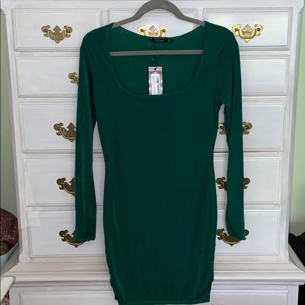 Boohoo Bodycon Green Dress